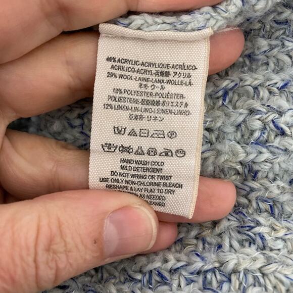 Free People Dylan Tweedy Cowl Neck Sweater Large - Picture 8 of 9